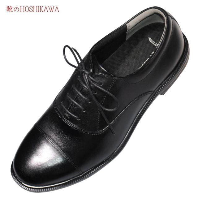【靴のHOSHIKAWA】  『BALANCE WORKS BW4621』 バランスワークス ブラック ビジネスシューズ メンズ 24.5cm〜30cm EEEE レースアップ 本革 抗菌防臭 幅広