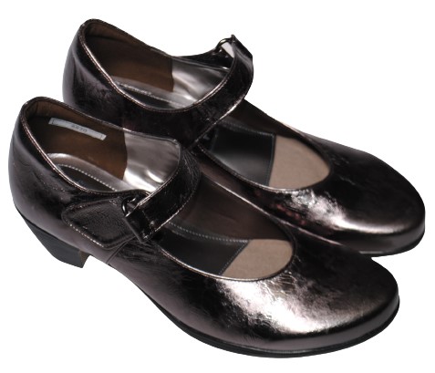 【靴のHOSHIKAWA】  『Casual Monet 8820』 カジュアルモネ パンプス 21.5cm〜24.5cm EEE アルジェント レディース マジックテープ ローヒール 日本製 本革