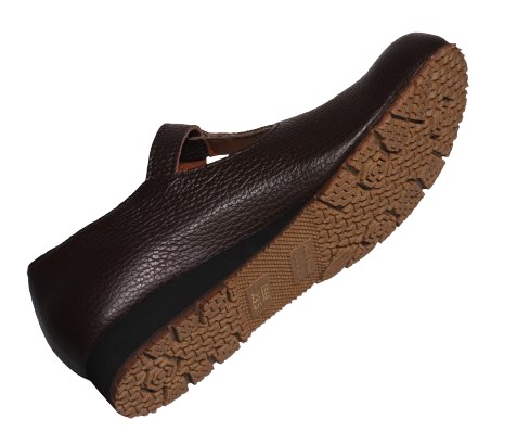 【靴のHOSHIKAWA】  『MOVEO 006』 モベオ スリッポン 21.5cm〜24.5cm EEEEE フラット底 ストラップ チョコ 日本製 本革 幅広
