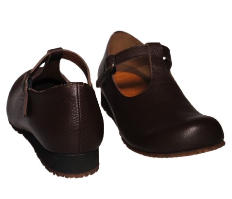 【靴のHOSHIKAWA】  『MOVEO 006』 モベオ スリッポン 21.5cm〜24.5cm EEEEE フラット底 ストラップ チョコ 日本製 本革 幅広