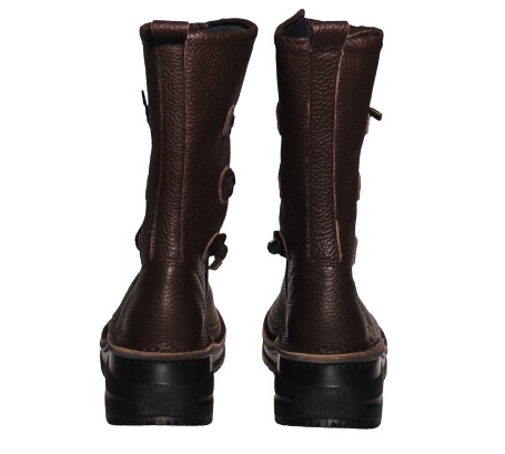 【靴のHOSHIKAWA】  『MOVEO 0241』 モベオ ミドルブーツ 21.5cm〜25cm EEEE 厚底ブーツ チョコ 日本製 本革  撥水 抗菌加工 軽い 秋冬