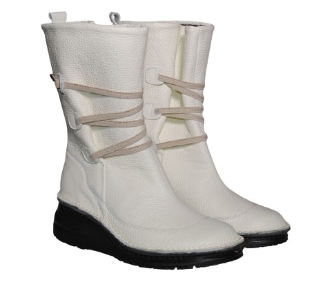【靴のHOSHIKAWA】  『MOVEO 0241』 モベオ ミドルブーツ 21.5cm〜25cm EEEE 厚底ブーツ アイボリー 日本製 本革  撥水 抗菌加工 軽い 秋冬