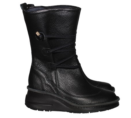 【靴のHOSHIKAWA】  『MOVEO 0241』 モベオ ミドルブーツ 21.5cm〜25cm EEEE 厚底ブーツ ブラック 日本製 本革  撥水 抗菌加工 軽い 秋冬