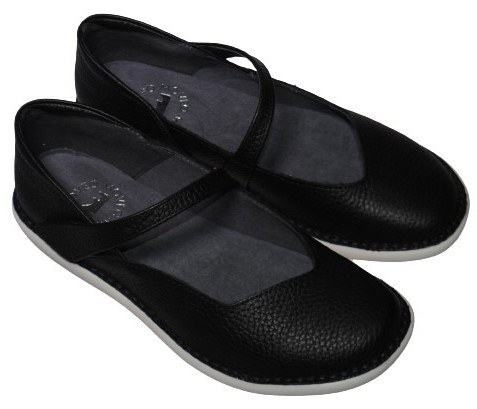 【靴のHOSHIKAWA】  『MOVEO 19607』 モベオ パンプス 22cm〜24.5cm EEEE フラットソール マジックテープ ブラック 日本製 本革 軽量 幅広