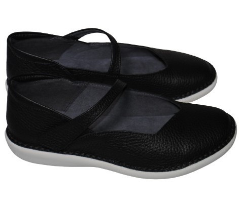 【靴のHOSHIKAWA】  『MOVEO 19607』 モベオ パンプス 22cm〜24.5cm EEEE フラットソール マジックテープ ブラック 日本製 本革 軽量 幅広