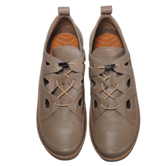 【靴のHOSHIKAWA】  『MOVEO 103-900』 モベオ カジュアルシューズ 22.5cm〜24.5cm レディース グレー ゴムレース 撥水加工 抗菌 日本製 幅が広い 本革 春夏