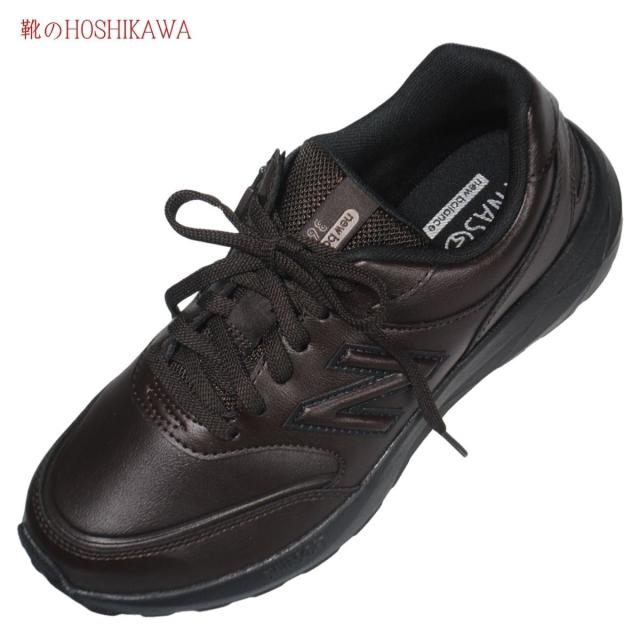 【靴のHOSHIKAWA】  『New Balance MW363』 ニューバランス スニーカー 24cm〜28cm 4E メンズ レースアップ ブラウン 運動靴 合成皮革 幅広 軽量