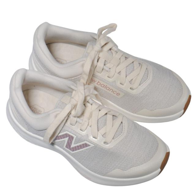 【靴のHOSHIKAWA】  『New Balance WARLX』 22cm〜24.5cm 2E レディース スニーカー レースアップ ランニング ベージュ カジュアル メッシュ 合皮 軽量