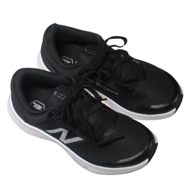 【靴のHOSHIKAWA】  『New Balance WARLX』 22cm〜24.5cm 2E レディース スニーカー レースアップ ランニング ブラック カジュアル メッシュ 合皮 軽量