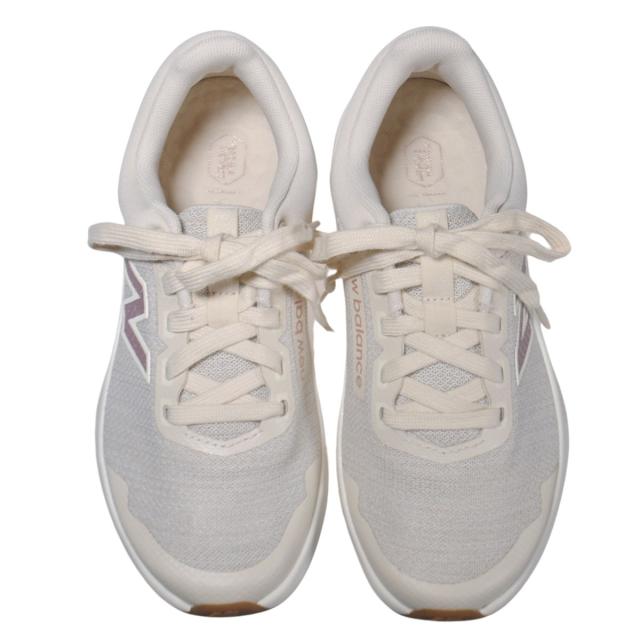 【靴のHOSHIKAWA】  『New Balance WARLX』 22cm〜24.5cm 2E レディース スニーカー レースアップ ランニング ベージュ カジュアル メッシュ 合皮 軽量