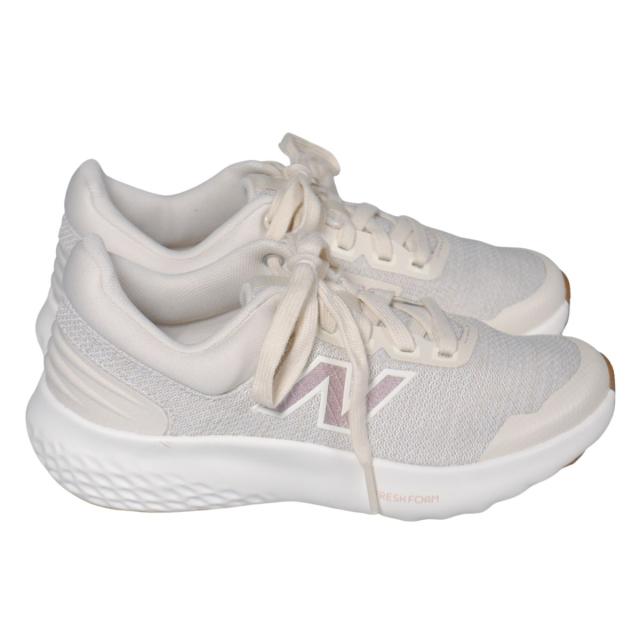【靴のHOSHIKAWA】  『New Balance WARLX』 22cm〜24.5cm 2E レディース スニーカー レースアップ ランニング ベージュ カジュアル メッシュ 合皮 軽量