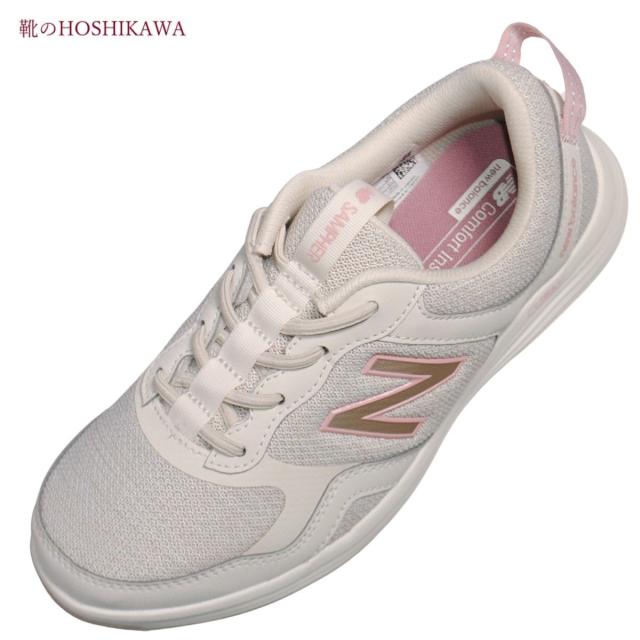 【靴のHOSHIKAWA】  『New Balance WASMP』 22cm〜25.5cm 2E レディース スニーカー レースアップ ランニング ベージュ カジュアル メッシュ 合皮 6,986円