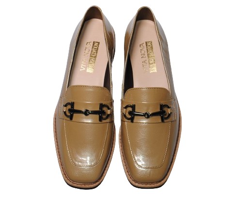 【靴のHOSHIKAWA】  『VITA NOVA 1420』 ヴィタノバ ローファー 22cm〜24.5cm レディース ダークオーク エナメル タッセル ローヒール 国産 フラット底