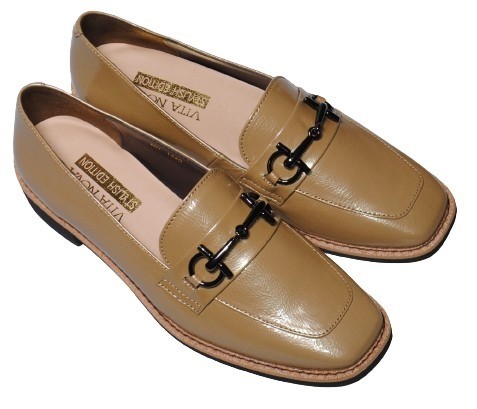 【靴のHOSHIKAWA】  『VITA NOVA 1420』 ヴィタノバ ローファー 22cm〜24.5cm レディース ダークオーク エナメル タッセル ローヒール 国産 フラット底