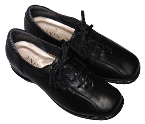 【靴のHOSHIKAWA】  『MODE NINE 2318』 モードナイン レザーシューズ 21.5cm〜25cm EEEE ブラック スクエアトゥ フラット底 防滑 本革 日本製