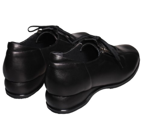 【靴のHOSHIKAWA】  『MODE NINE 2318』 モードナイン レザーシューズ 21.5cm〜25cm EEEE ブラック スクエアトゥ フラット底 防滑 本革 日本製