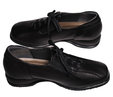 【靴のHOSHIKAWA】  『MODE NINE 2318』 モードナイン レザーシューズ 21.5cm〜25cm EEEE ブラック スクエアトゥ フラット底 防滑 本革 日本製