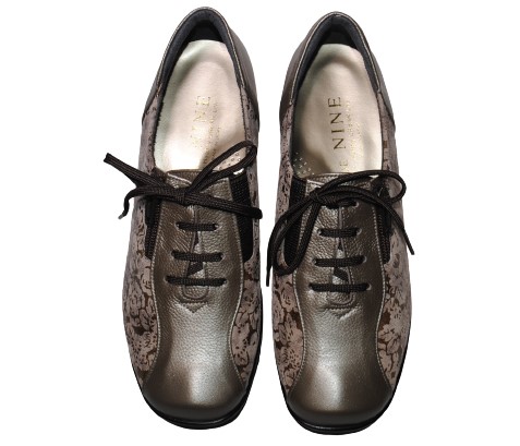 【靴のHOSHIKAWA】  『MODE NINE 2318』 モードナイン レザーシューズ 21.5cm〜25cm EEEE オーク スクエアトゥ フラット底 防滑 本革 日本製