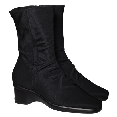 【靴のHOSHIKAWA】  『SPORTS NINE 5330』 スポーツナイン ミドルブーツ 22cm〜24.5cm EEE ブラック ブーツ 撥水加工 サイドファスナー ウェッジソール 秋冬