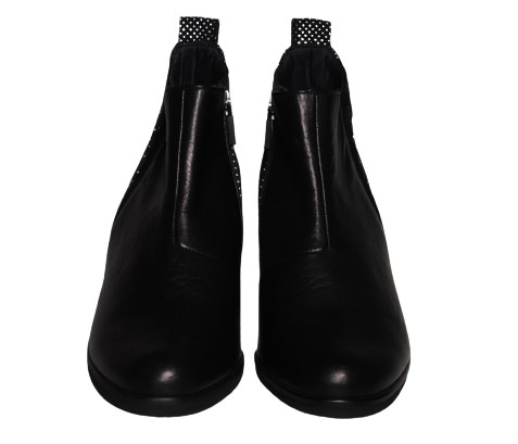 【靴のHOSHIKAWA】  『NINE DI NINE 6515』 ナインディナイン ブーツ 22.5cm〜24.5cm EEE  ショートブーツ ショート丈 ヒール 本革 国産 秋冬