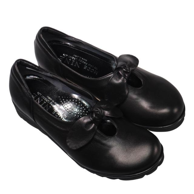 【靴のHOSHIKAWA】  『MODE NINE 7815』 モードナイン スリッポン 21.5cm〜25cm EEEE ブラック オブリークトゥ 幅が広い 防滑 本革 日本製