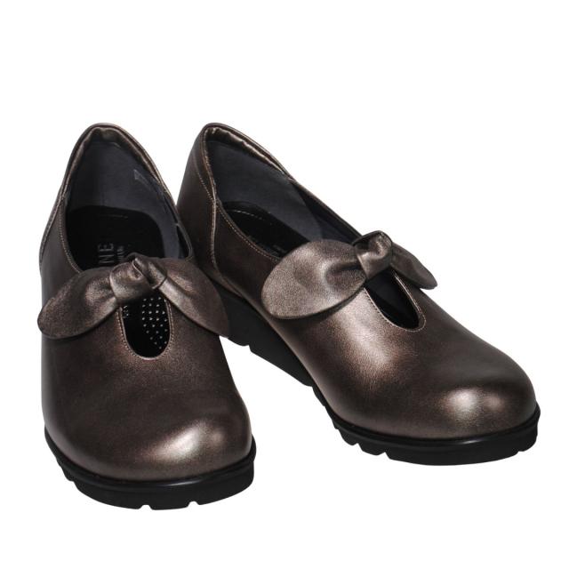 【靴のHOSHIKAWA】  『MODE NINE 7815』 モードナイン スリッポン 21.5cm〜25cm EEEE ガンメタ オブリークトゥ 幅が広い 防滑 本革 日本製