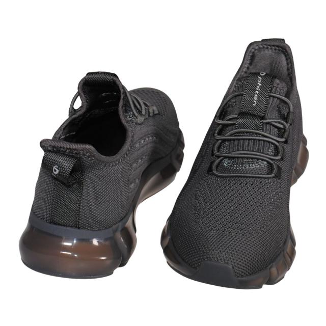 【靴のHOSHIKAWA】  『phiten PHL-003』 ファイテン スニーカー 22.5cm〜25cm レディース 手を使わない ゴムレース スリッポン Dグレー ストレッチ 合皮 疲れない 軽量