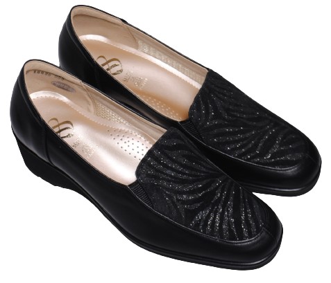 【靴のHOSHIKAWA】  『SALON DE GRES 18620』 サロンドグレー ブラック 21.5cm〜25cm EEEE ローファー スクエアトゥ 牛革 日本製