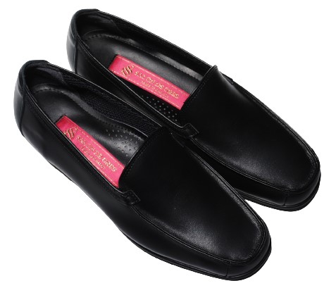 【靴のHOSHIKAWA】  『SALON DE GRES 13220』 サロンドグレー ブラック 21.5cm〜25cm EEE ローファー スクエアトゥ 牛革 日本製