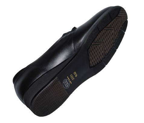 【靴のHOSHIKAWA】  『SALON DE GRES 6491』 サロンドグレー ブラック 21.5cm〜25cm EE パンプス 牛革 コンフォート ローヒール