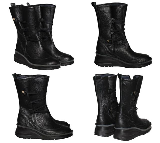 【靴のHOSHIKAWA】  『MOVEO 0241』 モベオ ミドルブーツ 21.5cm〜25cm EEEE 厚底ブーツ アイボリー 日本製 本革  撥水 抗菌加工 軽い 秋冬