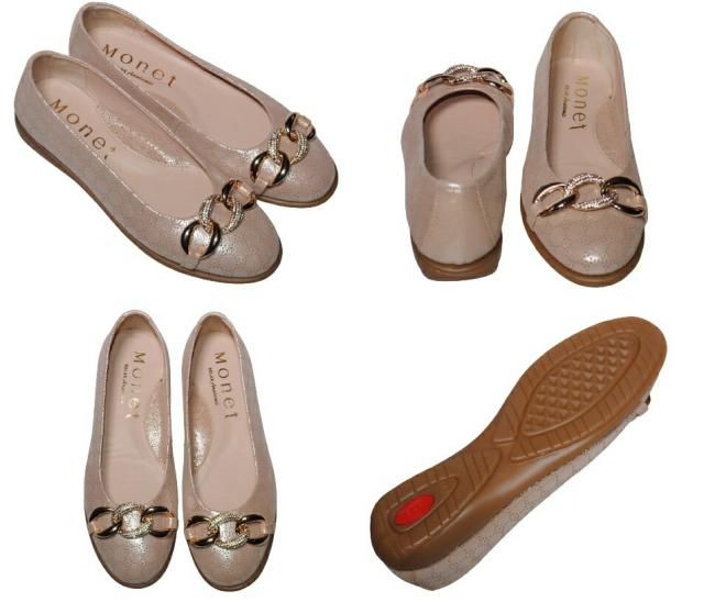 【靴のHOSHIKAWA】  『MONET 1624』 モネ パンプス 22.5cm〜25cm EEE カッター レディース フラット底 ブラック ラインストーン カジュアル 本革 国産