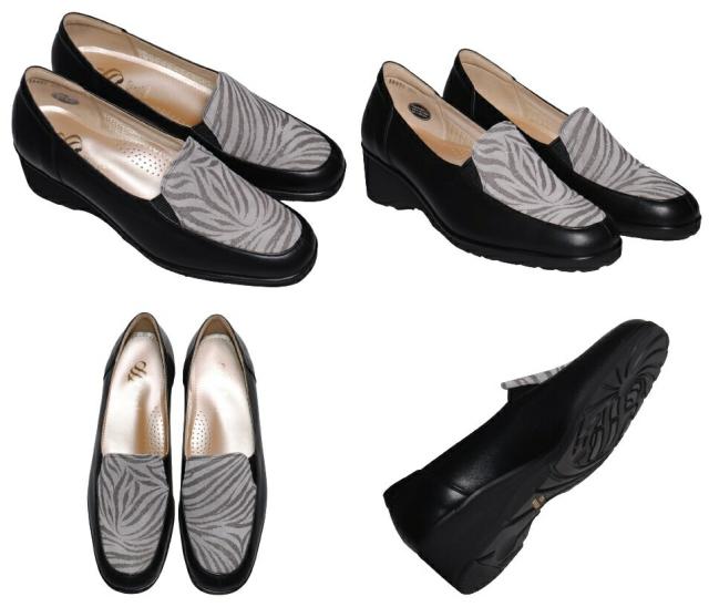 【靴のHOSHIKAWA】  『SALON DE GRES 18620』 サロンドグレー ライトグレー 21.5cm〜25cm EEEE ローファー スクエアトゥ 牛革 日本製