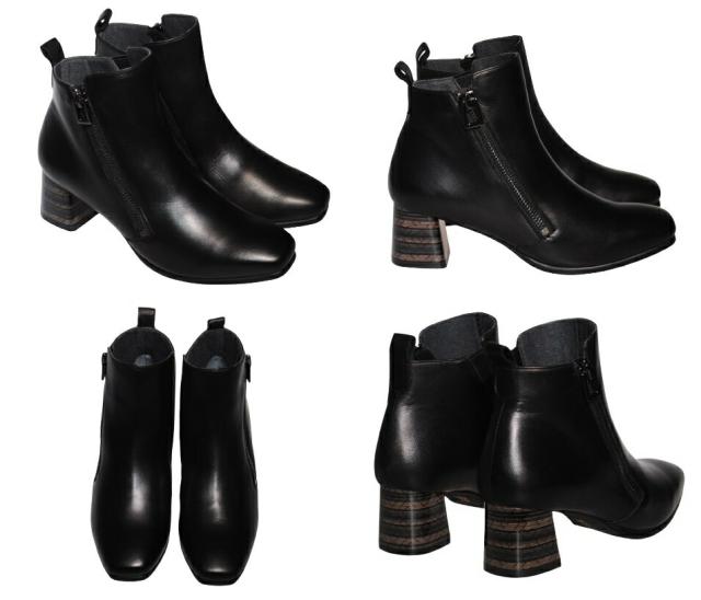 【靴のHOSHIKAWA】  『NINE DI NINE 1984』 ナインディナイン ブーツ 21.5cm〜24.5cm EEE マロンBR ショートブーツ ショート丈 ヒール 本革 国産 秋冬