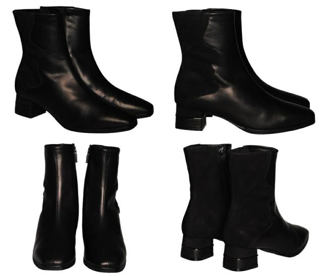 【靴のHOSHIKAWA】  『NINE DI NINE 2631』 ナインディナイン ブーツ 21.5cm〜24.5cm EEE ライトグレー ショートブーツ ショート丈 ヒール 本革 国産 秋冬