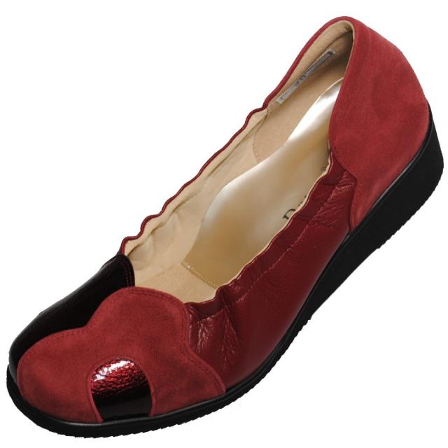 【靴のHOSHIKAWA】  『Dona Miss 30』 ドナミス パンプス 21.5cm〜24.5cm EEEE グリーン ウェッジヒール カジュアル 幅が広い エナメル スウェード 本革 日本製