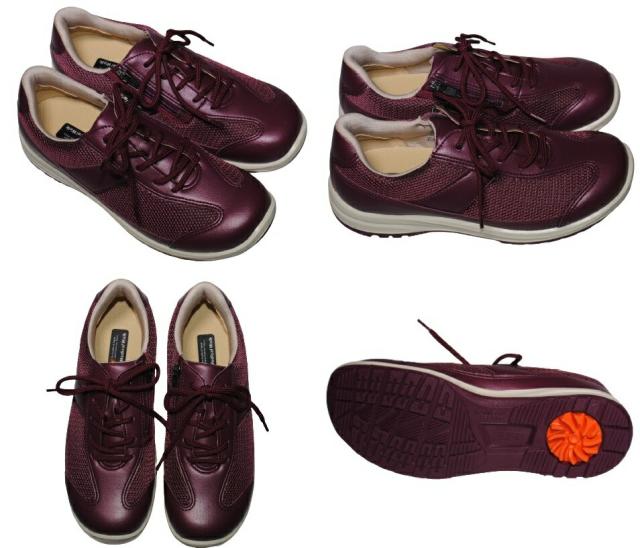 【靴のHOSHIKAWA】  『Medical Walk L030』 アサヒ メディカルウォーク 21.5cm〜25cm EEEE レディース シルバー カジュアルシューズ レースアップ 天然皮革 日本製