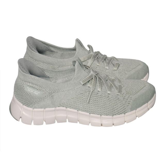 【靴のHOSHIKAWA】  『SKECHERS 104700』 スケッチャーズ スニーカー 22cm〜26.5cm レディース スリップインズ セージ レースアップ 合皮