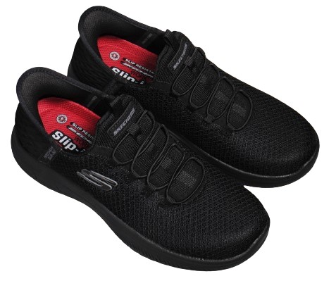 【靴のHOSHIKAWA】  『SKECHERS SPORTL 108144』 22cm〜26.5cm レディース スリップインズ ワーク サミッツ スニーカー ブラック 運動靴 合皮 軽量