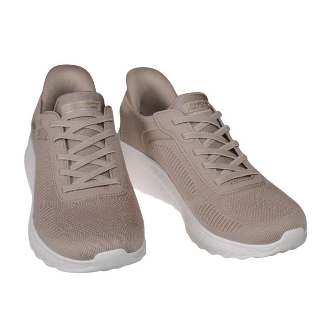 【靴のHOSHIKAWA】  『SKECHERS SPORTL 117497W』 スケッチャーズ スニーカー 22.5cm〜26.5cm レディース BOBS Sport スリッポン ストレッチ トープ 合皮 軽量