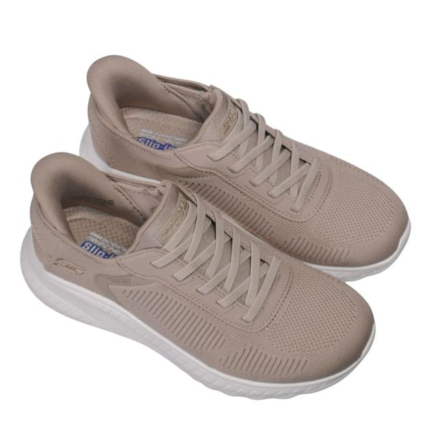 【靴のHOSHIKAWA】  『SKECHERS SPORTL 117497W』 スケッチャーズ スニーカー 22.5cm〜26.5cm レディース BOBS Sport スリッポン ストレッチ トープ 合皮 軽量