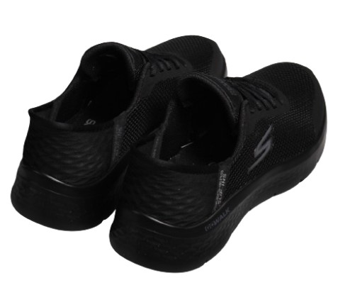 【靴のHOSHIKAWA】  『SKECHERS SPORTL 124836』 22cm〜26.5cm レディース スケッチャーズ スリップイン GO WALK スニーカー ブラック 運動靴 洗える 合皮 軽量