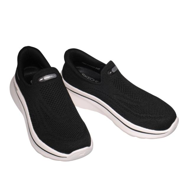 【靴のHOSHIKAWA】  『SKECHERS SPORTL 125843』 スケッチャーズ スニーカー 22.5cm〜26cm レディース GO WALK ARCH FIT スリッポン ストレッチ ブラック 合皮 軽量