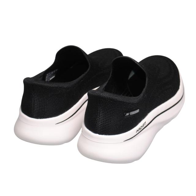 【靴のHOSHIKAWA】  『SKECHERS SPORTL 125843』 スケッチャーズ スニーカー 22.5cm〜26cm レディース GO WALK ARCH FIT スリッポン ストレッチ ブラック 合皮 軽量