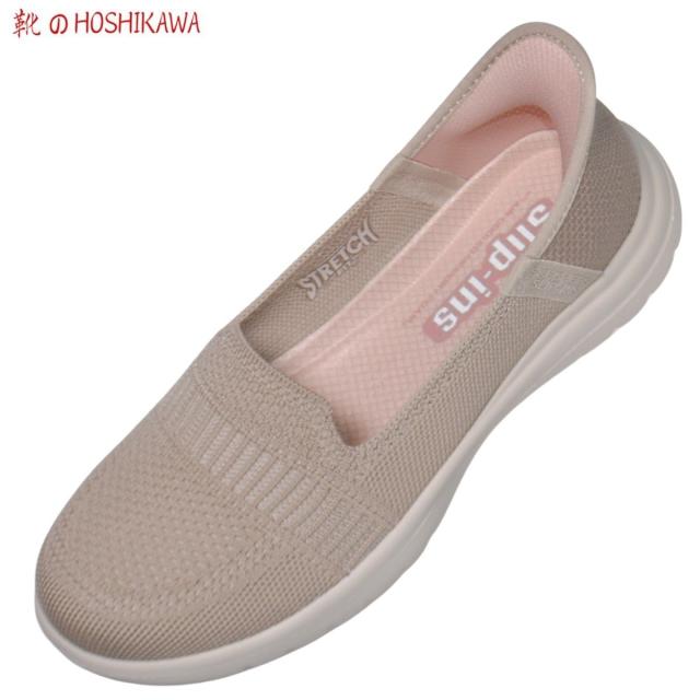 【靴のHOSHIKAWA】  『SKECHERS SPORTL 138181』 スケッチャーズ スニーカー 22cm〜25cm レディース スリップオン 運動靴 トープ 合皮