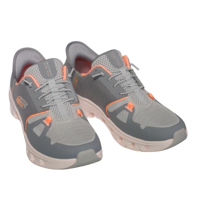 【靴のHOSHIKAWA】  『SKECHERS SPORTL 150420』 スケッチャーズ スニーカー 22cm〜26.5cm レディース スリップインズ 運動靴 グレー 合皮