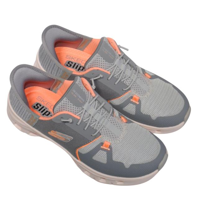 【靴のHOSHIKAWA】  『SKECHERS SPORTL 150420』 スケッチャーズ スニーカー 22cm〜26.5cm レディース スリップインズ 運動靴 グレー 合皮