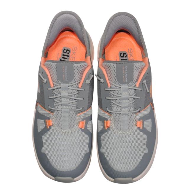 【靴のHOSHIKAWA】  『SKECHERS SPORTL 150420』 スケッチャーズ スニーカー 22cm〜26.5cm レディース スリップインズ 運動靴 グレー 合皮