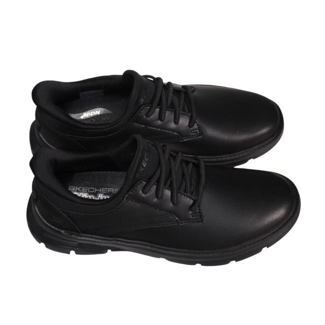 【靴のHOSHIKAWA】  『SKECHERS 205511』 スケッチャーズ ビジネス 24.5cm〜29cm メンズ スリップインズ ブラック 立ったまま履ける 仕事履き 天然皮革 合皮