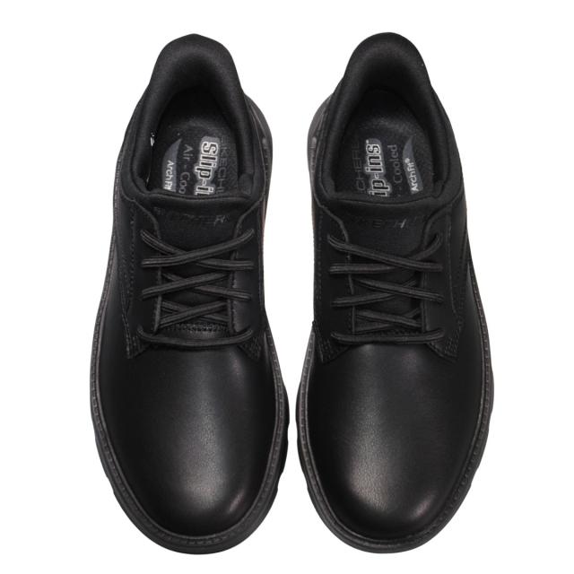 【靴のHOSHIKAWA】  『SKECHERS 205511』 スケッチャーズ ビジネス 24.5cm〜29cm メンズ スリップインズ ブラック 立ったまま履ける 仕事履き 天然皮革 合皮